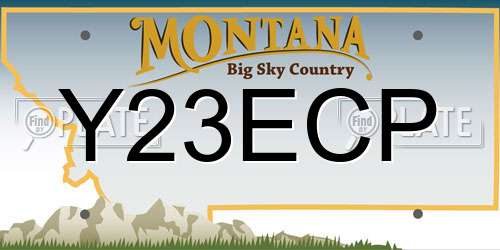Y23ECP Montana License Plate