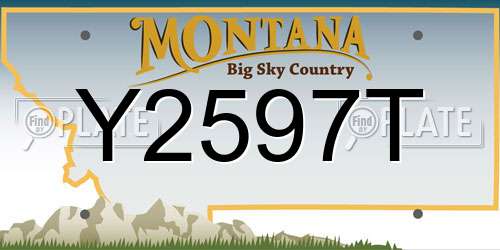Y2597T Montana License Plate