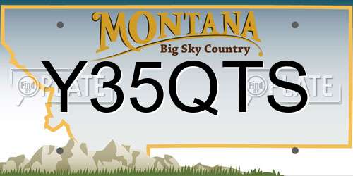 Y35QTS Montana License Plate