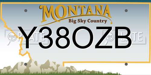 Y38OZB Montana License Plate