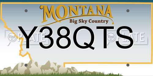 Y38QTS Montana License Plate