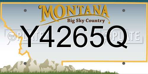 Y4265Q Montana License Plate