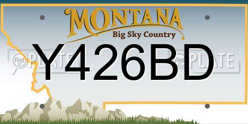 Y426BD Montana License Plate