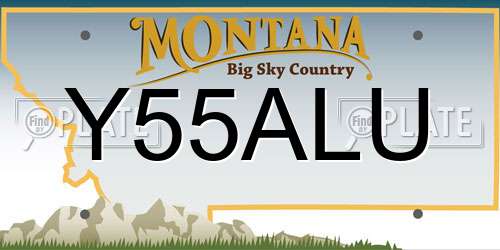 Y55ALU Montana License Plate