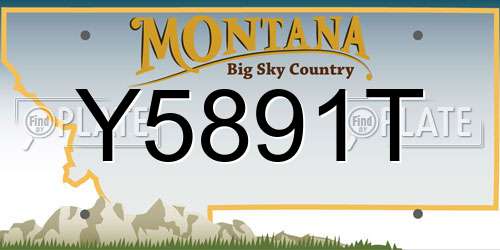 Y5891T Montana License Plate