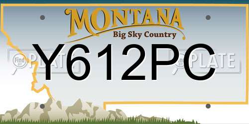 Y612PC Montana License Plate