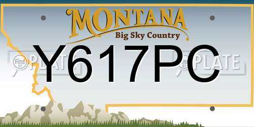 Y617PC Montana License Plate