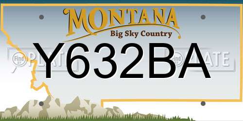 Y632BA Montana License Plate