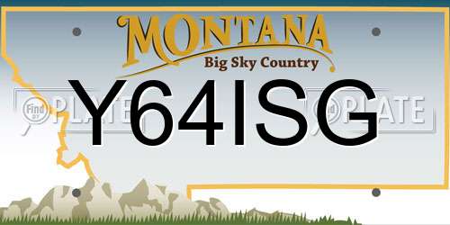 Y64ISG Montana License Plate