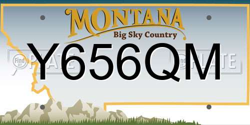 Y656QM Montana License Plate