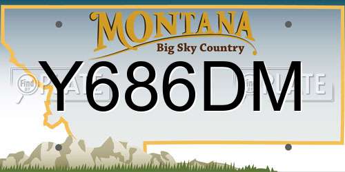 Y686DM Montana License Plate