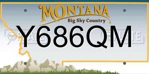Y686QM Montana License Plate