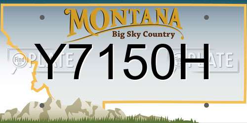 Y7150H Montana License Plate
