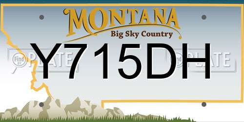 Y715DH Montana License Plate