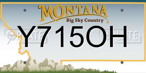 Y715OH Montana License Plate