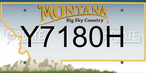 Y7180H Montana License Plate