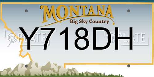 Y718DH Montana License Plate