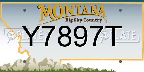 Y7897T Montana License Plate