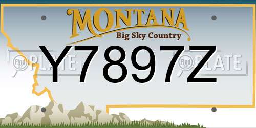 Y7897Z Montana License Plate