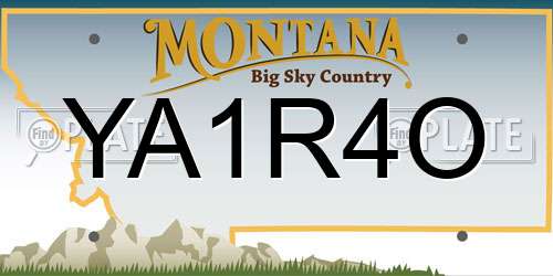 YA1R4O Montana License Plate