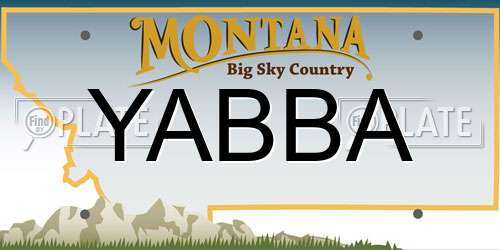 YABBA Montana License Plate