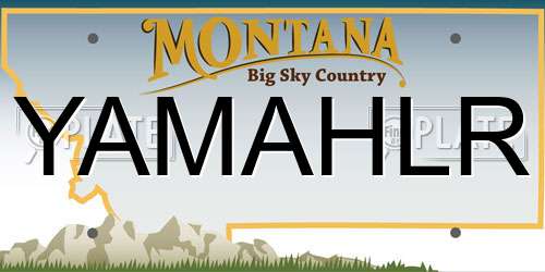 YAMAHLR Montana License Plate
