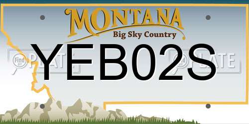 YEB02S Montana License Plate