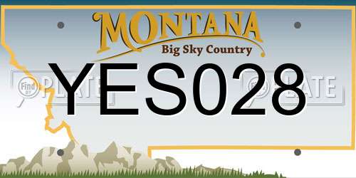YES028 Montana License Plate