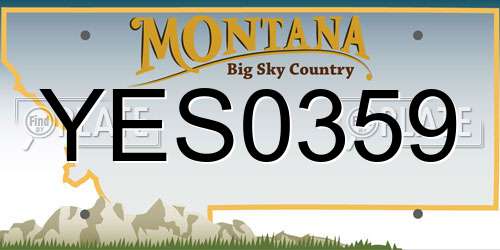 YES0359 Montana License Plate