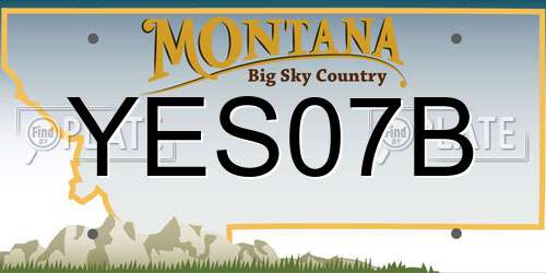 YES07B Montana License Plate