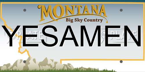 YESAMEN Montana License Plate