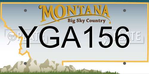 YGA156 Montana License Plate