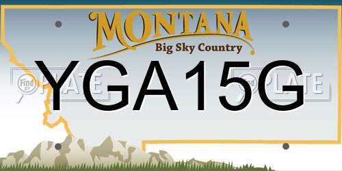 YGA15G Montana License Plate