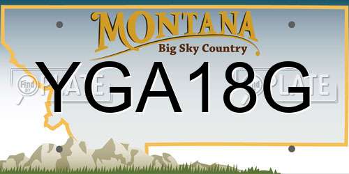 YGA18G Montana License Plate