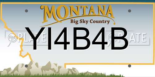 YI4B4B Montana License Plate