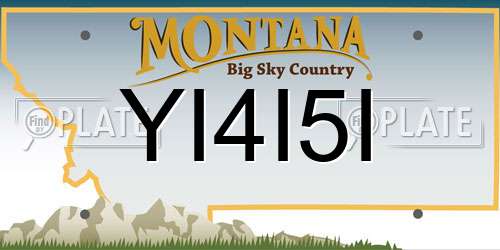 YI4I5I Montana License Plate