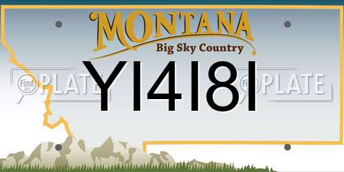 YI4I8I Montana License Plate