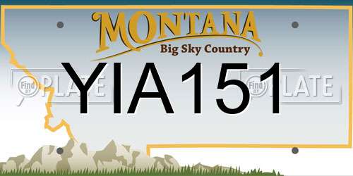 YIA151 Montana License Plate
