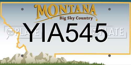 YIA545 Montana License Plate