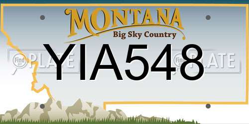 YIA548 Montana License Plate