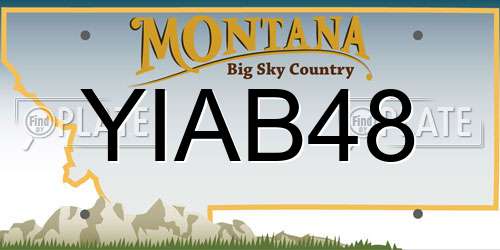 YIAB48 Montana License Plate