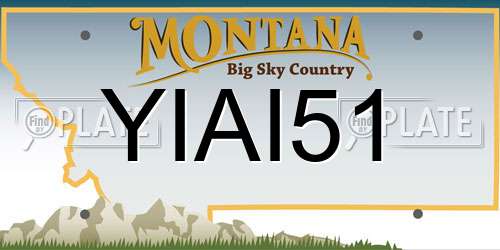 YIAI51 Montana License Plate