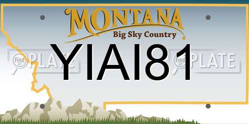 YIAI81 Montana License Plate