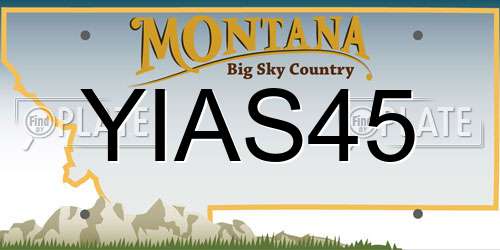 YIAS45 Montana License Plate