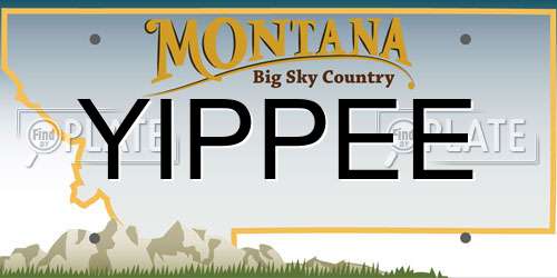 YIPPEE Montana License Plate