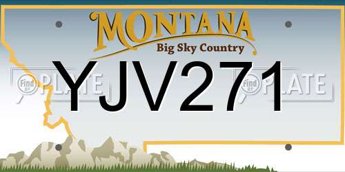 YJV271 Montana License Plate