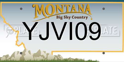 YJVI09 Montana License Plate