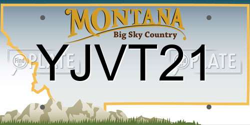 YJVT21 Montana License Plate