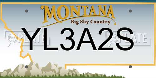 YL3A2S Montana License Plate