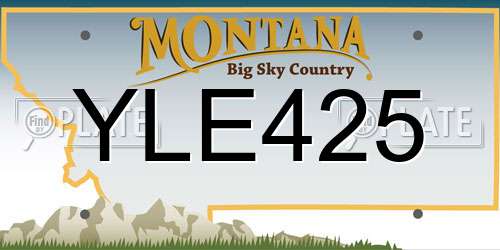 YLE425 Montana License Plate